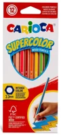 Set creioane colorate hexagonale Carioca Supercolor, 12 buc. foto