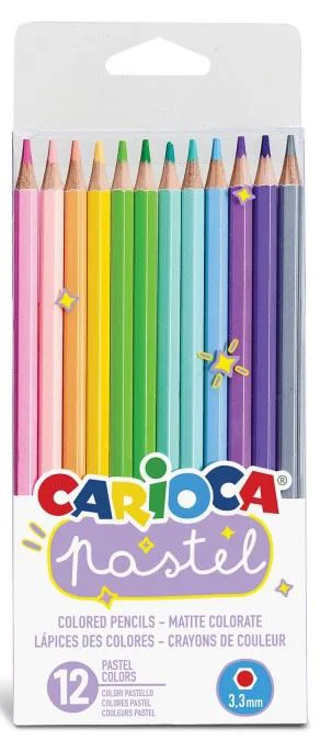 image for Set creioane colorate Carioca Pastel, 12 buc. foto