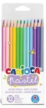 Set creioane colorate Carioca Pastel, 12 buc. foto