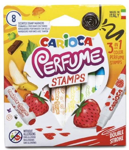 Set carioci parfumate cu stampile Carioca Perfume, 8 buc. foto