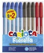 Набор шариковых ручек (синий+черный+красный) Carioca Fiorella, 10 шт. foto