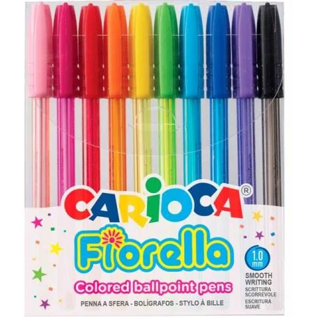 image for Набор многоцветных ручек Carioca Fiorella, 10 шт. foto