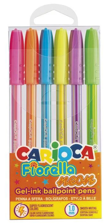 image for Set pixuri multicolore Carioca Fiorella Neon, 6 buc. foto