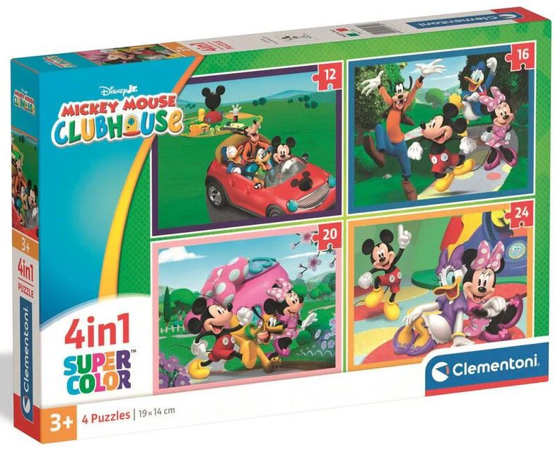 image for Puzzle Clementoni 4 in 1 Clubul Mickey Mouse, 72 el. foto