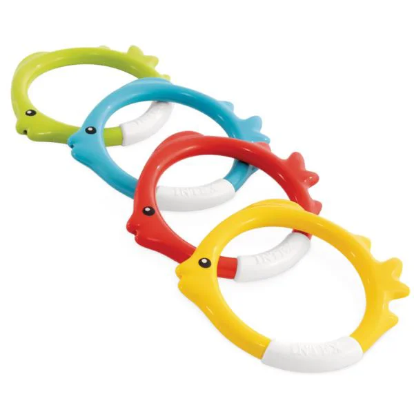 Set de joaca subacvatic Intex Inele Pestisori, 6+ ani, 4 buc. foto