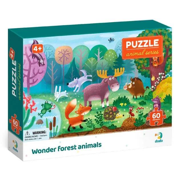 Puzzle Dodo Animalele in padure, 60 el. foto