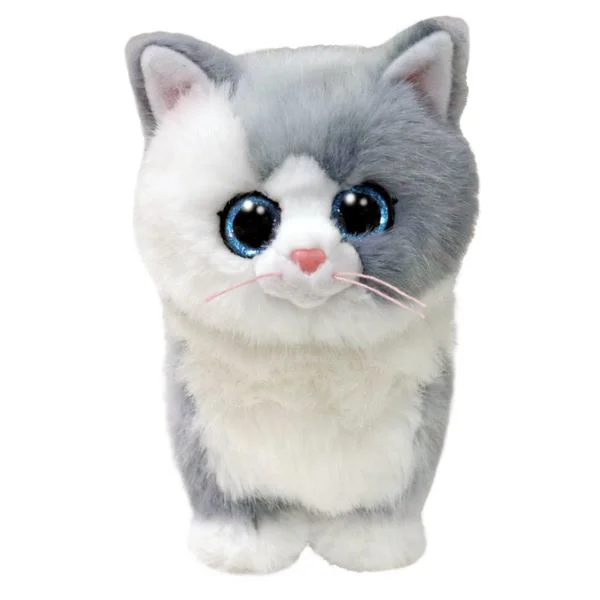 Jucarie de plus TY Beanie Boos Pisica Furley, 15 cm foto