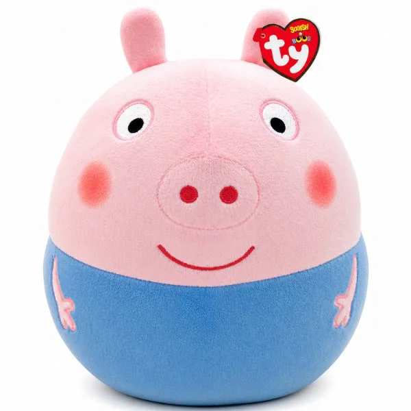 Jucarie de plus TY Squishy Beanies George Pig, 25 cm foto