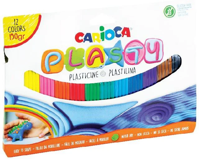 image for Plastilina Carioca Plasty, 12 culori, 150 g foto