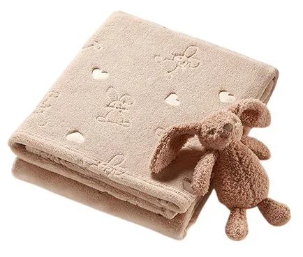 image for Paturica moale cu jucarie de plus BabyOno Beige, 75x100 cm foto