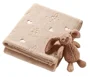 Paturica moale cu jucarie de plus BabyOno Beige, 75x100 cm foto