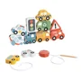 Jucarie din lemn de tras Tooky Toy Transport foto