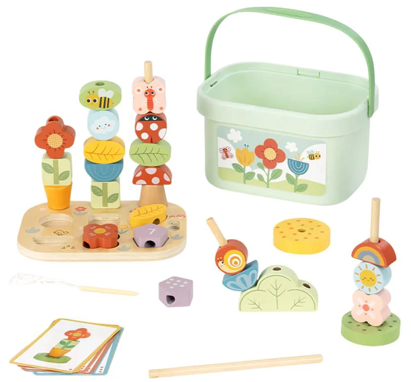 Деревянный развивающий набор Tooky Toy Montessori Волшебный сад foto
