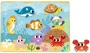 Puzzle educativ din lemn Tooky Toy Animale marine foto