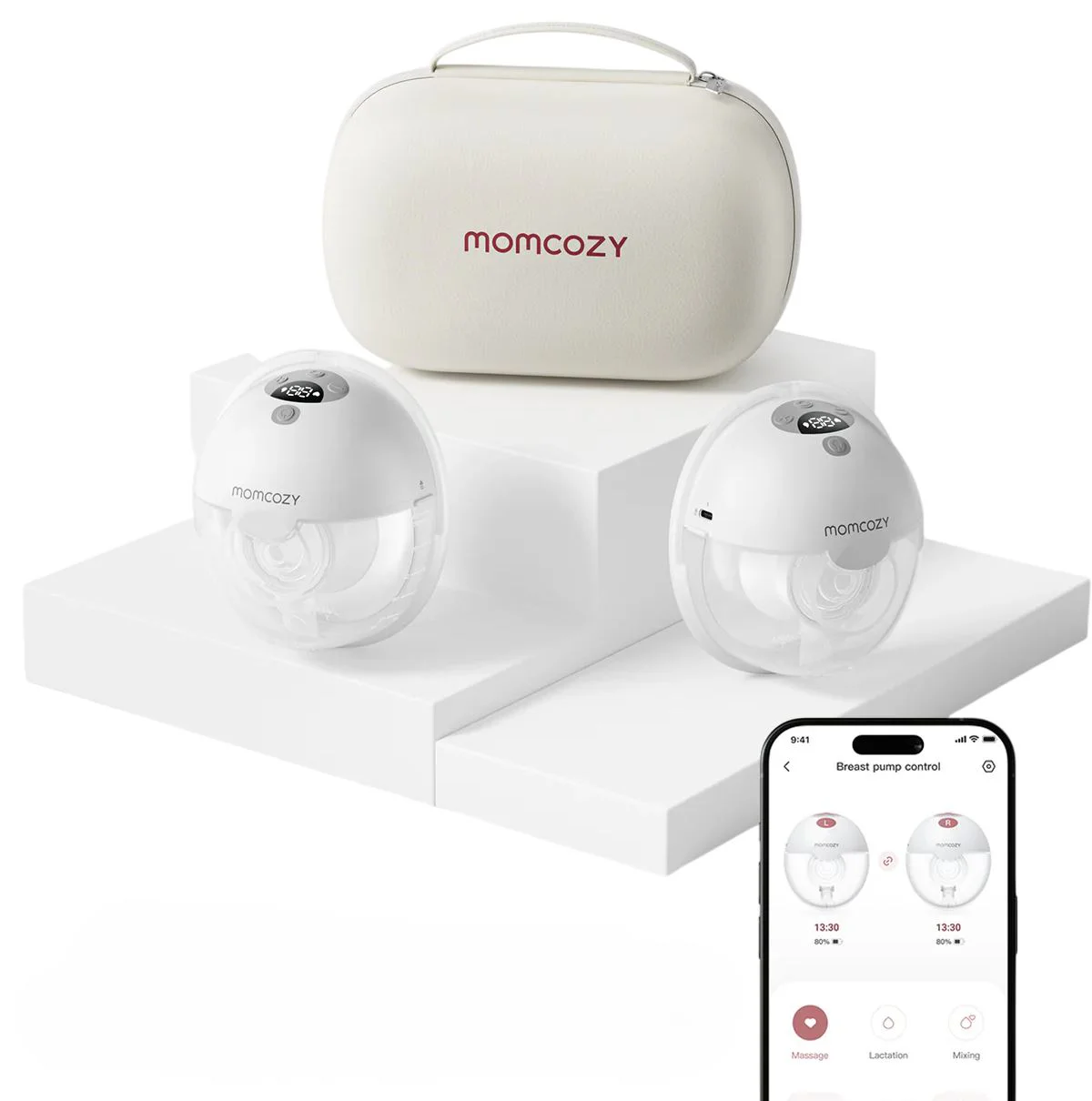 image for Pompa de san electrica dubla Momcozy M5 Smart Grey foto