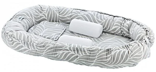 image for Бебинест BabyJem с цветами Grey foto