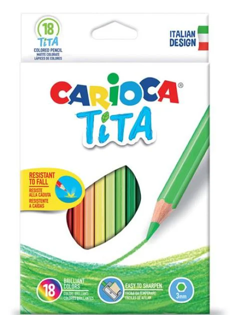 image for Creioane colorate Carioca Tita, 18 culori foto