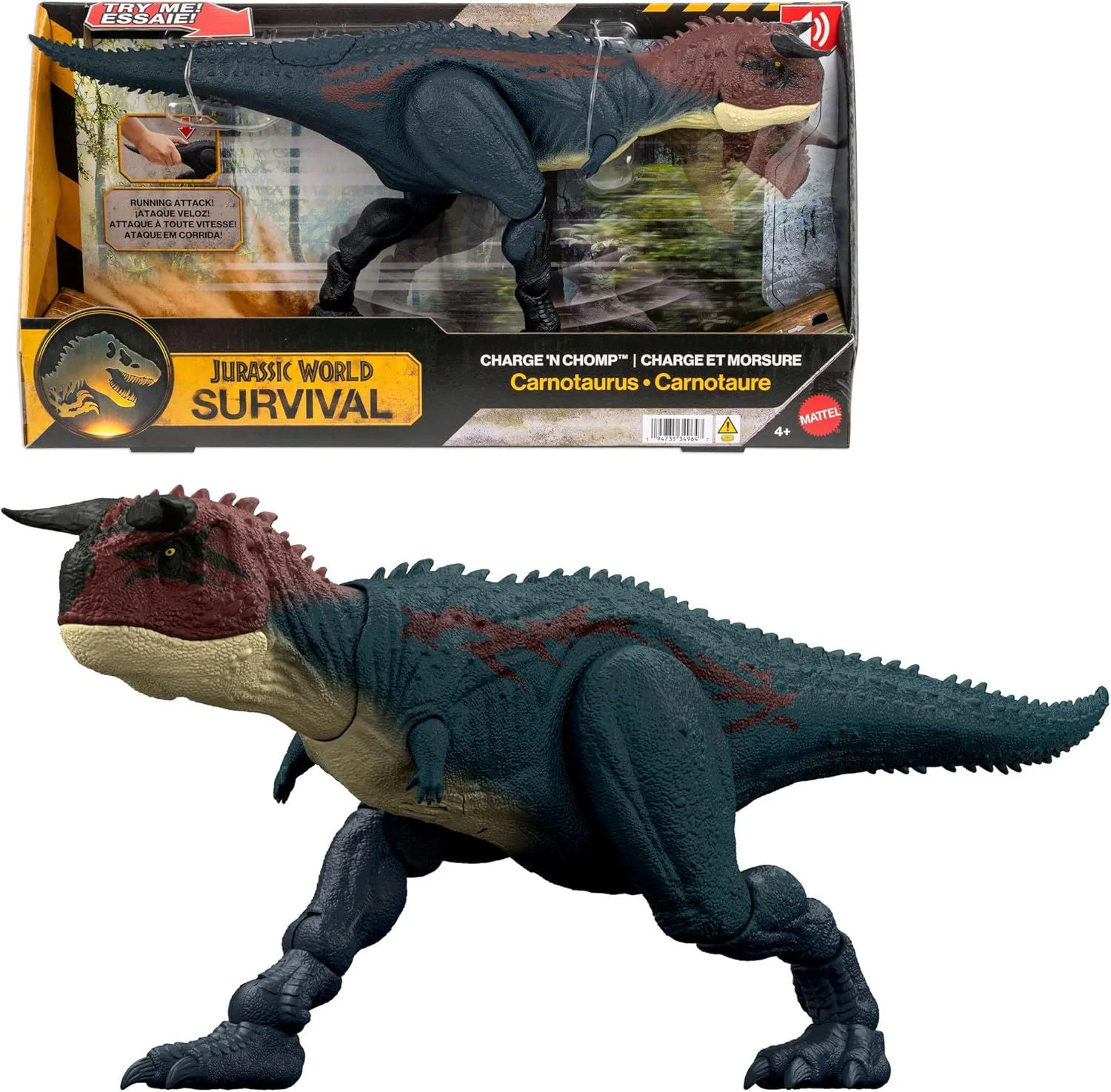 image for Интерактивный динозавр Jurassic World «Карнотавр: беги и кусай» foto