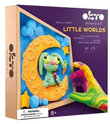 image for Творческий набор с воздушным пластилином Okto DIY Air Clay Маленькие миры. Зайчик на Луне foto