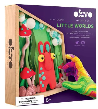 image for Творческий набор с воздушным пластилином Okto DIY Air Clay Маленькие миры. Тролль foto