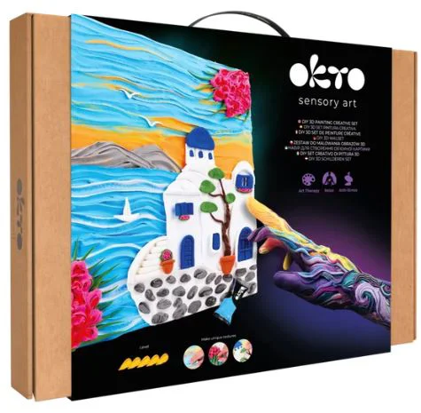 image for 3D-картина с воздушным пластилином OKTO Air Clay Санторини, 30x40 см foto