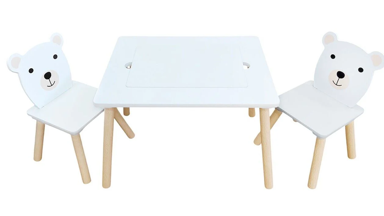 image for Masuta multifunctionala 2-in-1 si 2 scaunele U-Grow Bear foto