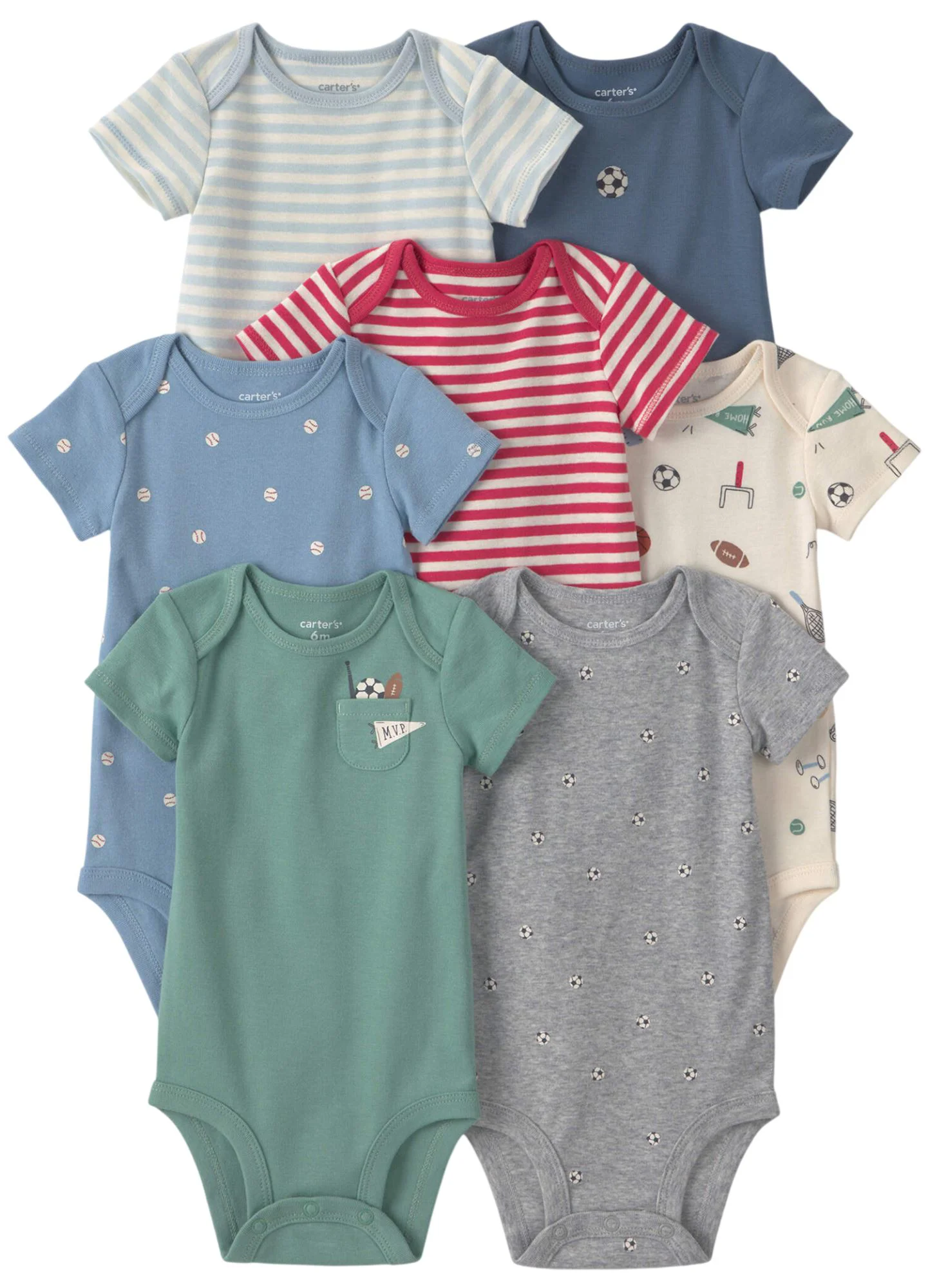 Carter's Set 7 body cu maneca scurta Sports foto