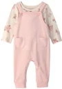 Carter's Set 2 piese Pink Florals - salopeta si tricou cu maneca lunga foto