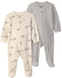 Carter's Set 2 pijamale cu talpa Elephant & Stripes foto