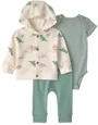 Carter's Set 3 piese Dinos - cardigan, body si pantaloni foto
