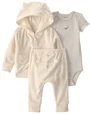 Carter's Set 3 piese Terry Sheep - vesta cu gluga, pantaloni si body foto