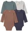 Carter's Set 4 body cu maneca lunga Dark Colors foto
