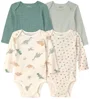 Carter's Set 4 body cu maneca lunga Dinos & Stripes foto