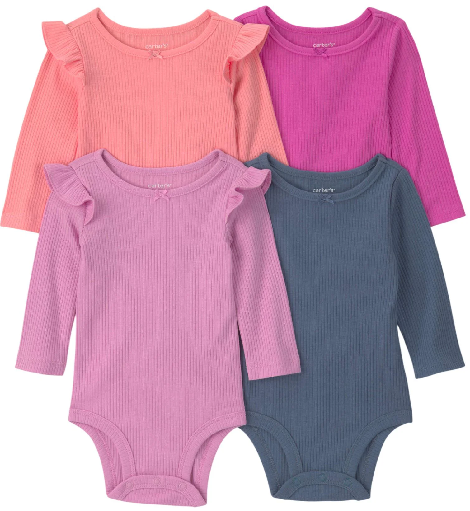 image for Carter's Набор из 4 боди с длинным рукавом Multi Bows foto