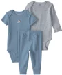 Carter's Set 3 piese Blue Doggy - 2 body si pantaloni foto