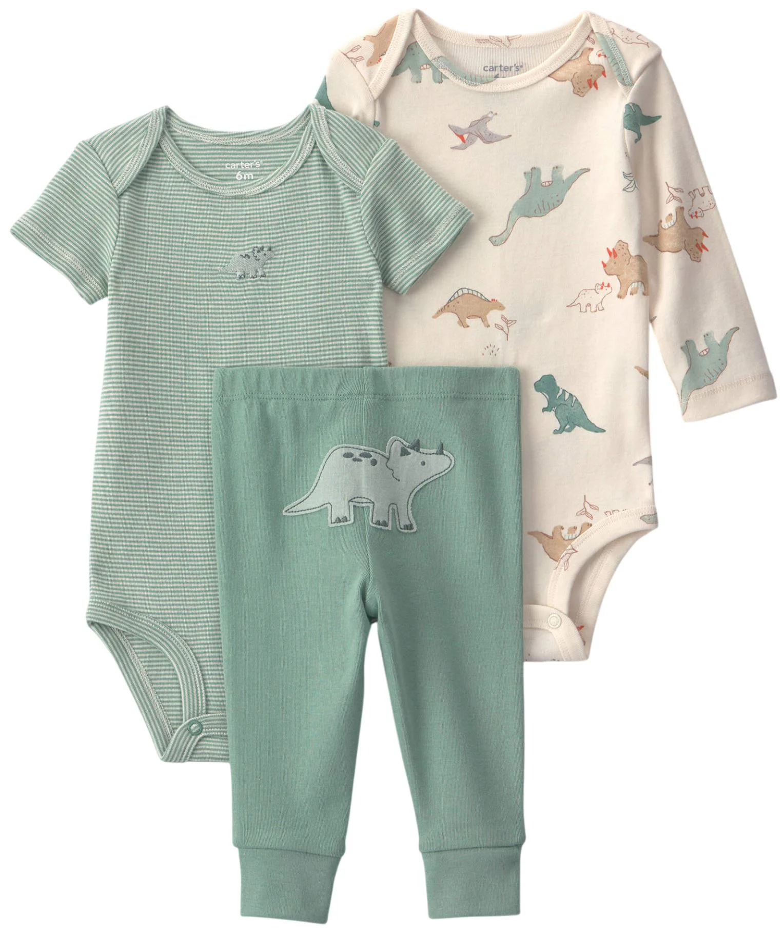 Carter's Set 3 piese Dino - 2 body si pantaloni foto