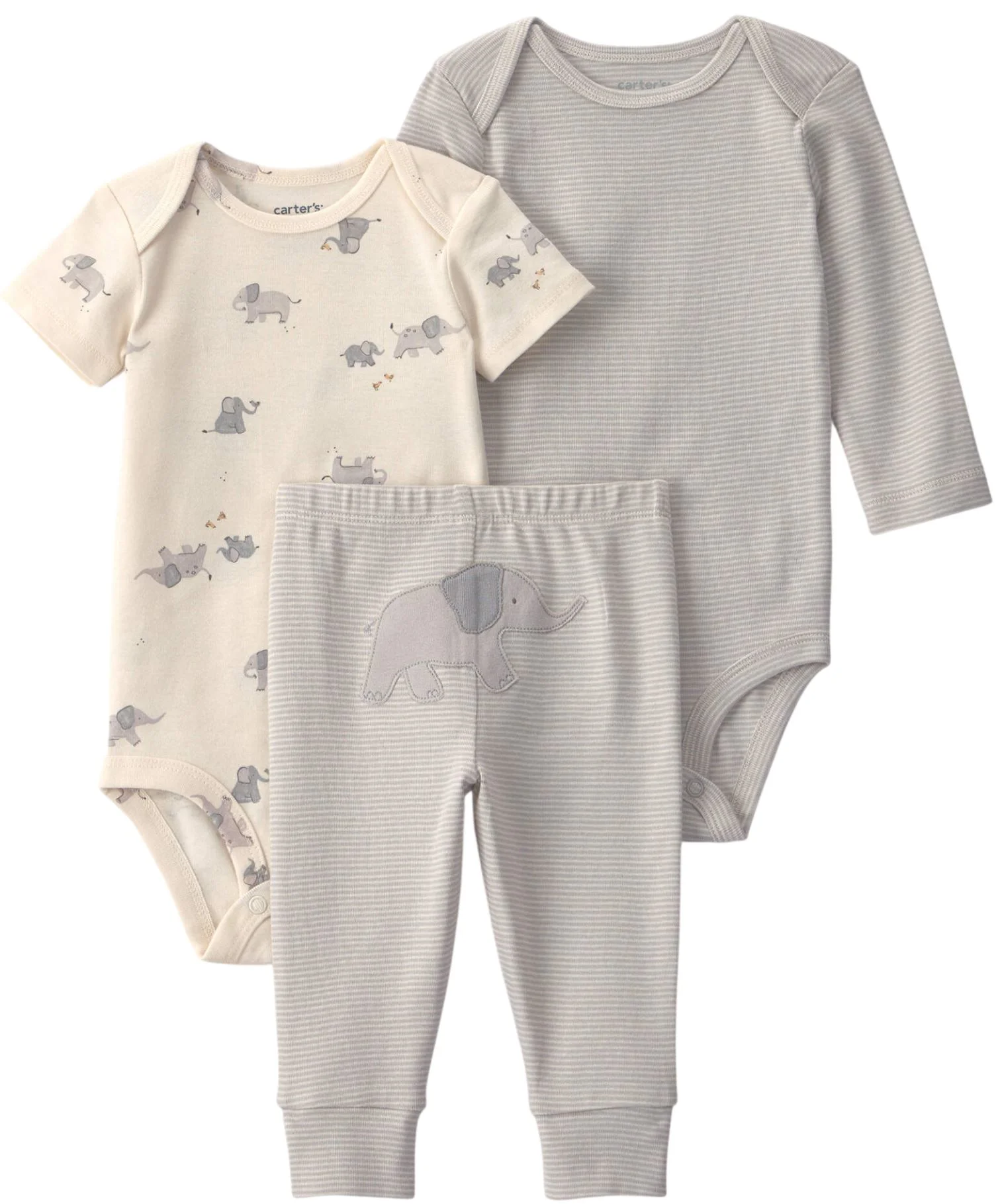 Carter's Set 3 piese Elephant - 2 body si pantaloni foto