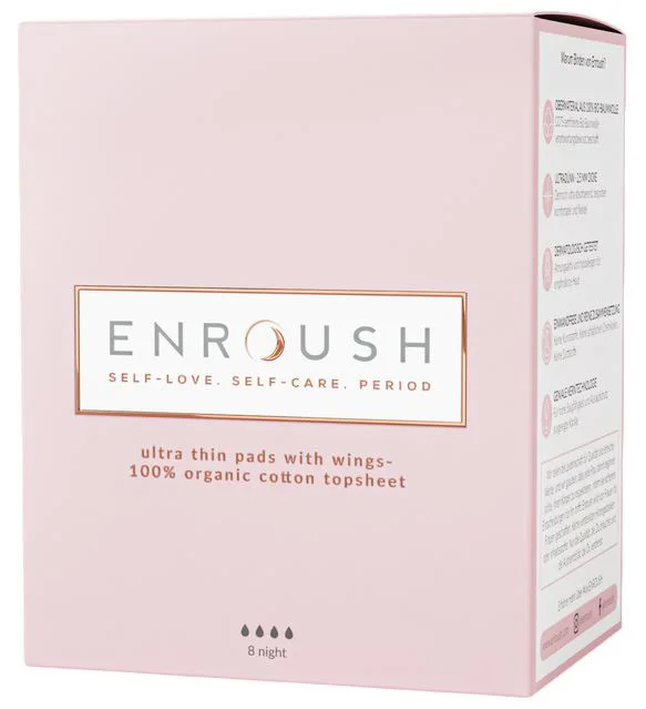 image for Absorbante din bumbac organic Enroush Night, 8 buc. foto