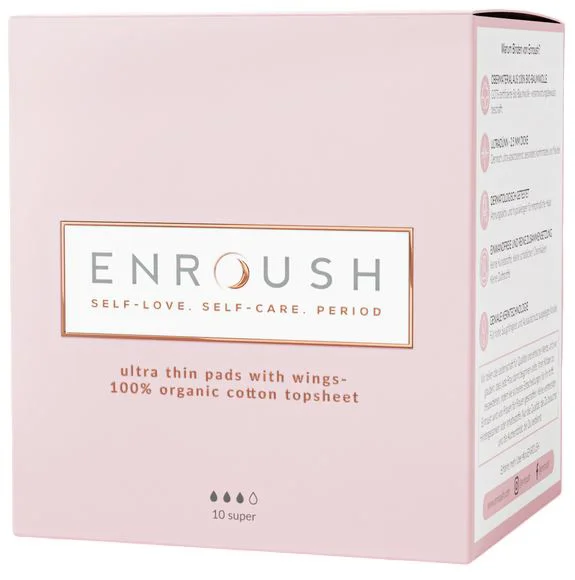 image for Absorbante din bumbac organic Enroush Super, 10 buc. foto