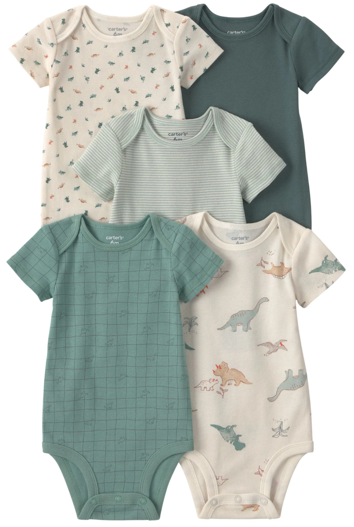 Carter's Set 5 body cu maneca scurta Dino foto