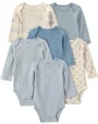 Carter's Set 6 body cu maneca lunga Polar Bear & Stripes foto