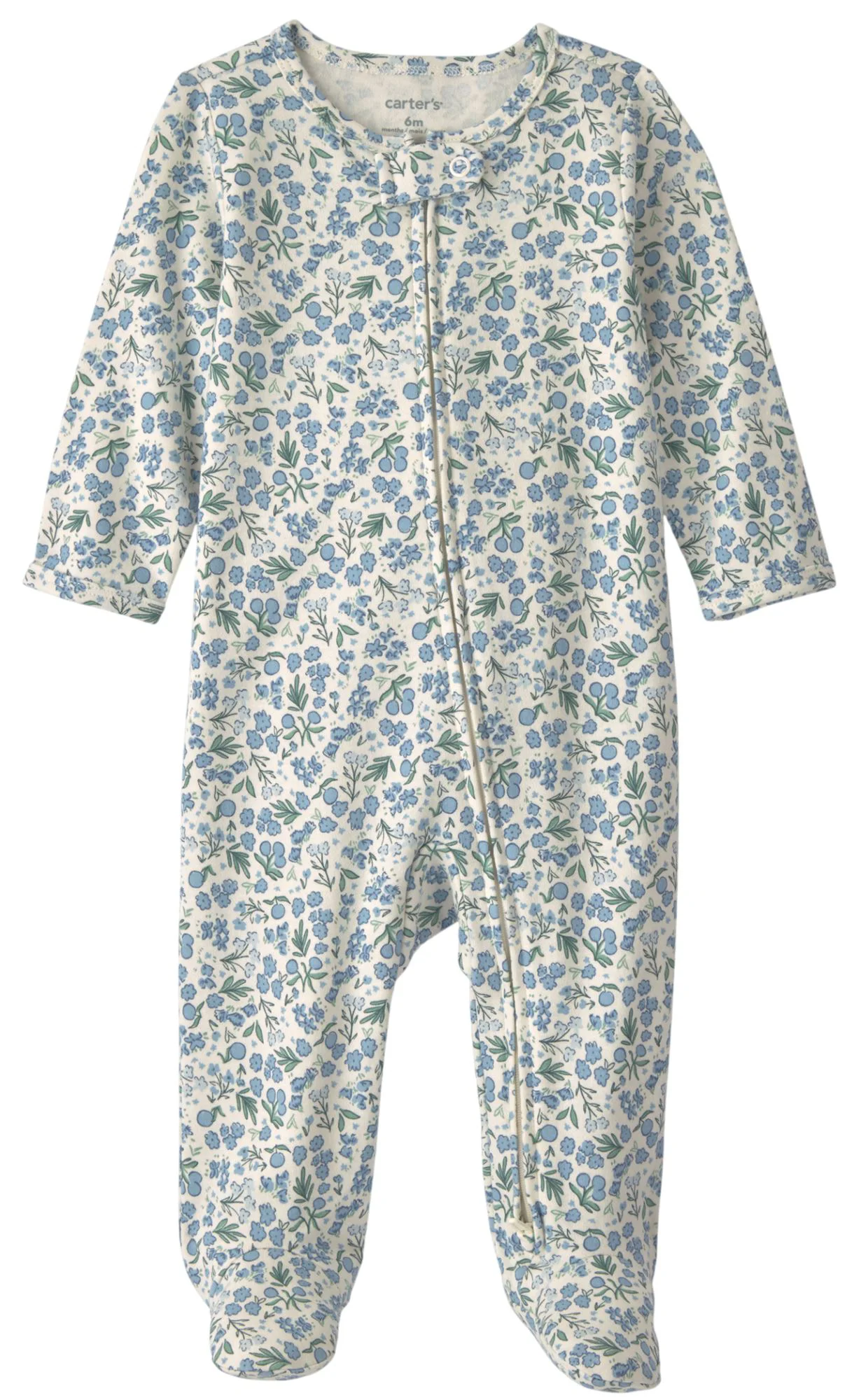 Carter's Pijama cu talpa din bumbac Floral Blueberry foto