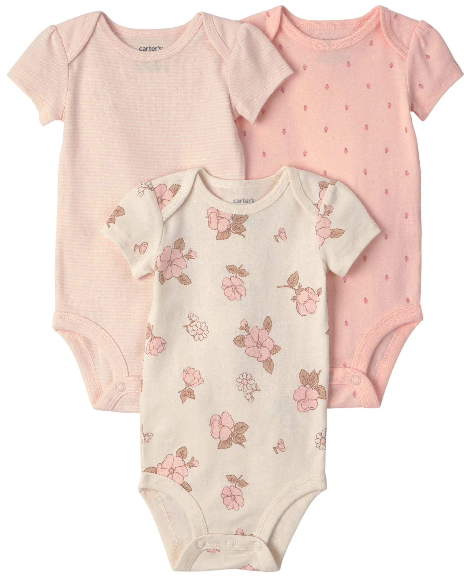 image for Carter's Набор из 3 боди с коротким рукавом Soft Florals foto