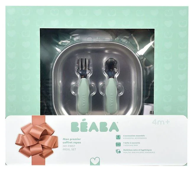 Set-cadou de masa Beaba Sage Green, 5 piese foto