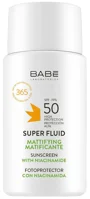 Матирующий солнцезащитный крем для лица Babe Sunscreen Super Fluid SPF 50, 20 мл foto