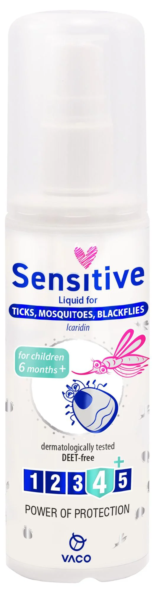Sprey impotriva insectelor VACO Sensitive (6+ luni), 80 ml foto