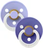 Set 2 suzete rotunde din latex BIBS Colour Glow Hush/Grape (0-6 luni) foto