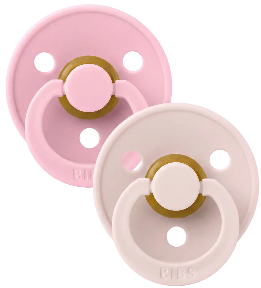 Set 2 suzete rotunde din latex BIBS Colour Petal/Baby Pink (6-18 luni) foto