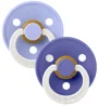 Set 2 suzete rotunde din latex BIBS Colour Glow Hush/Grape (6-18 luni) foto