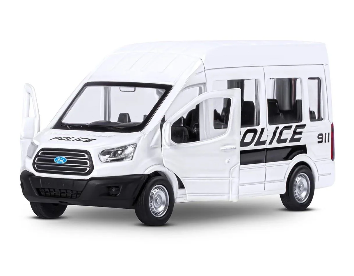 image for Металлическая машинка Ford Transit Полиция 1:52, асс. foto